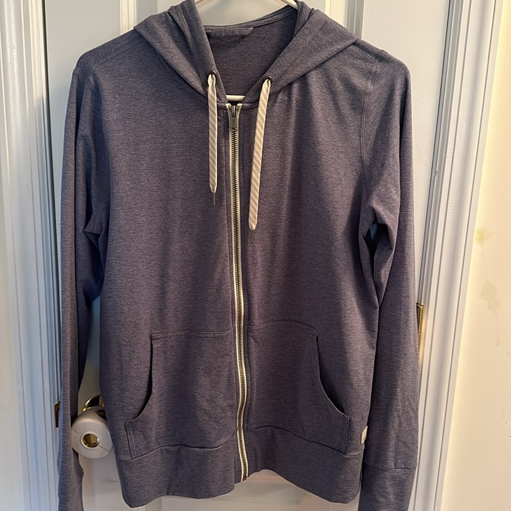 VUORI HALO PERFORMANCE HOODIE 2.0 BLUE QUARTZ HEATHER - Picture 2 of 4